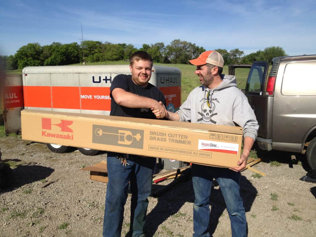 RepairClinic gives string trimmer to the Detroit Mower Gang