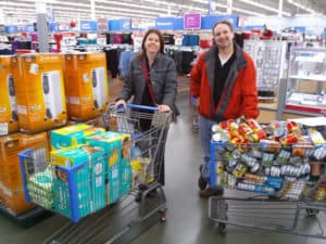 Joey and Jim shopping for The Hope Clinic - 11-13-13 